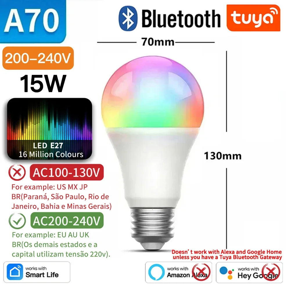 Smart LED Light Bulb – RGB Dimmable WiFi Lamp for Home Automation