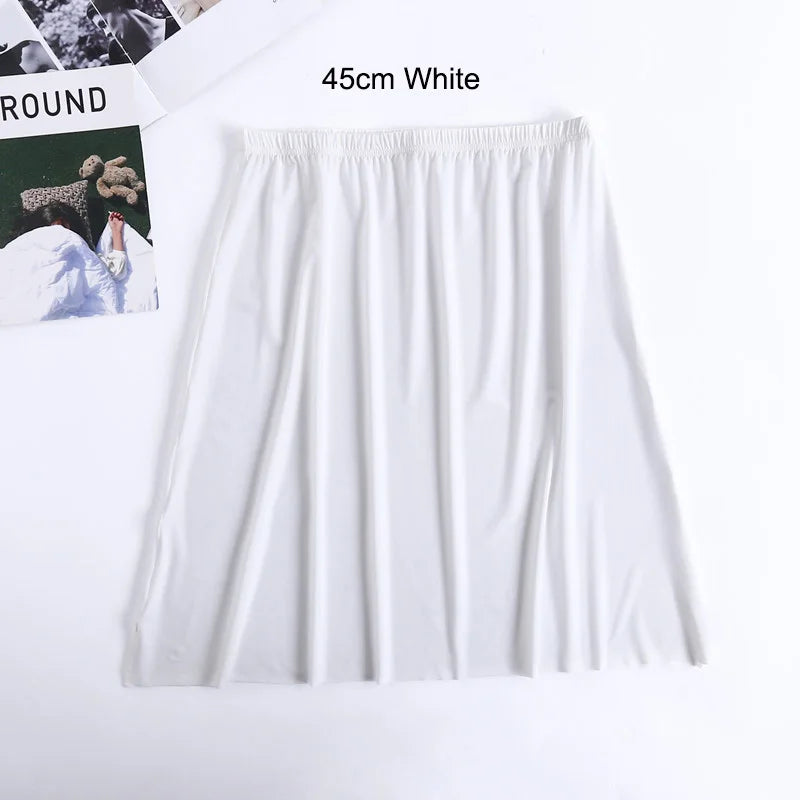 Ice Silk Half Slip – Plus Size Anti-Chafing Underskirt for Summer Dresses