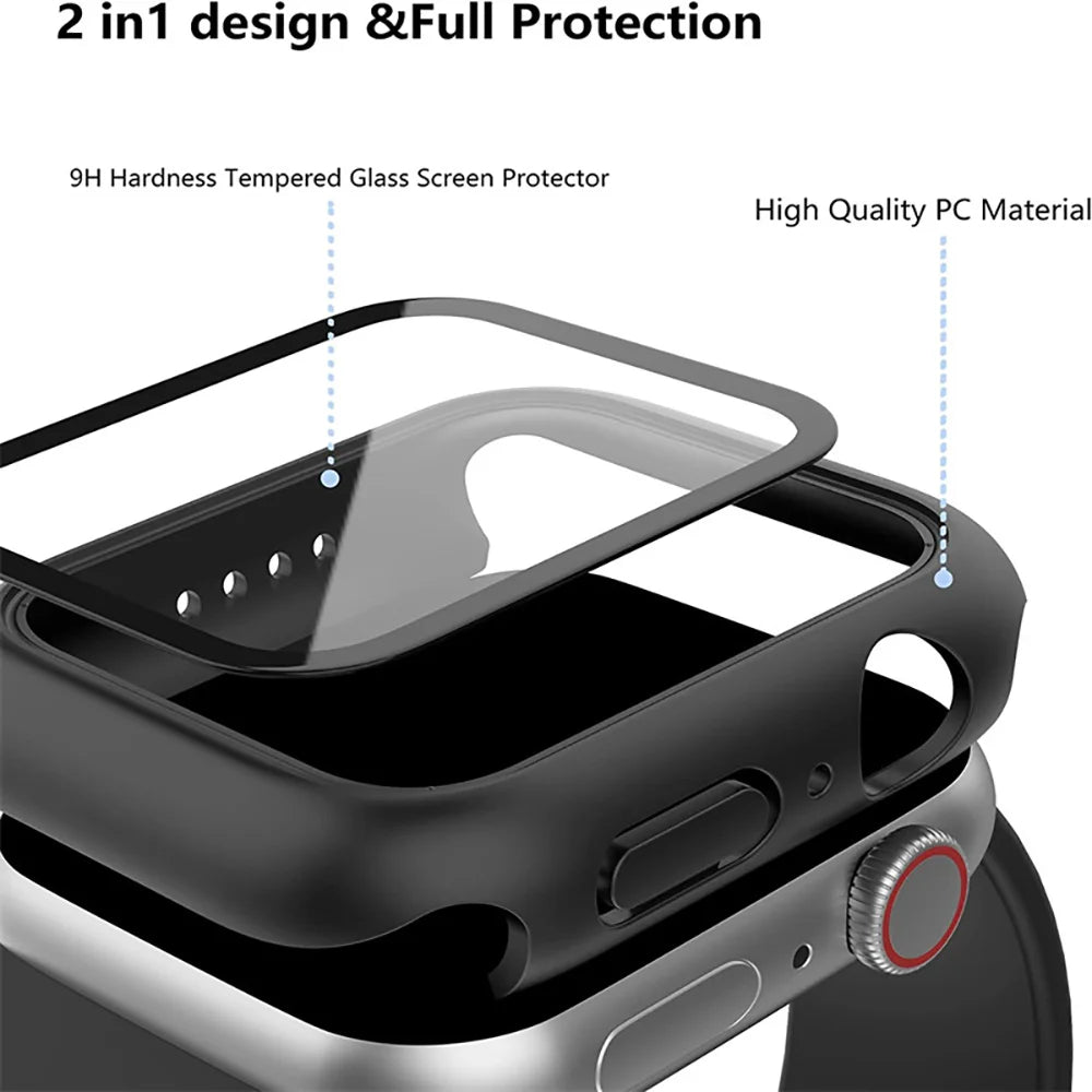 Tempered Glass Case – Protective Screen Cover for Apple Watch Series 10-SE