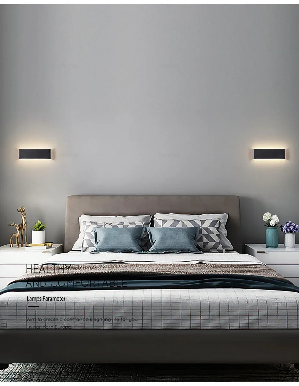 Modern LED Wall Sconce – Minimalist Indoor Lighting for Bedroom and Living Room