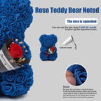 Artificial Rose Teddy Bear – 25cm Flower Figurine for Anniversary Gifts