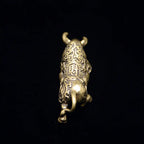 Retro Brass Bull Sculpture – Miniature Copper Statue for Desk Decoration