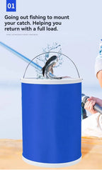 Collapsible Oxford Folding Bucket – Waterproof Portable Basin for Car Washing