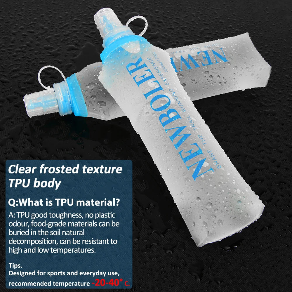 Collapsible Silicone Water Bottle – Portable Hydration for Outdoor Sports