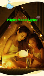 Silicone Whale LED Night Light – Rechargeable RGB Lamp for Kids Bedroom Decor
