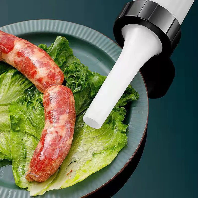 Manual Sausage Stuffer – Plastic Filling Tool for Homemade Meat Processing