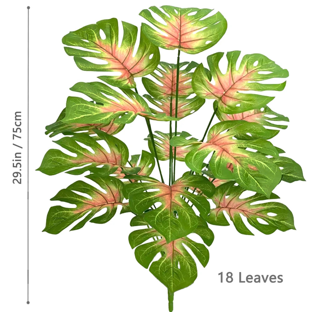 Artificial Monstera Plant – 104cm Plastic Palm Tree for Home Office Decor