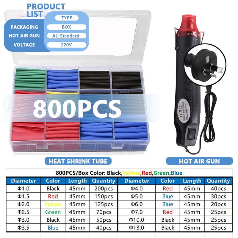 Heat Shrink Tubing Kit – Waterproof Electric Wire Insulation for Cable Repair