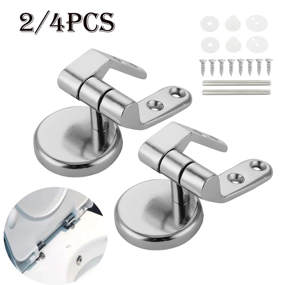 Stainless Steel Toilet Seat Hinges – Universal Replacement for DIY Lid Repair