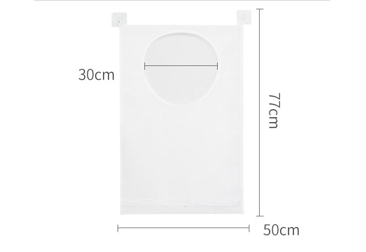 Foldable Mesh Laundry Basket – Wall Hanging Storage for Bathroom Organization
