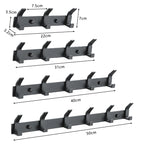 Modern Aluminum Wall Hooks – Black Towel Hanger for Bathroom and Coat Storage