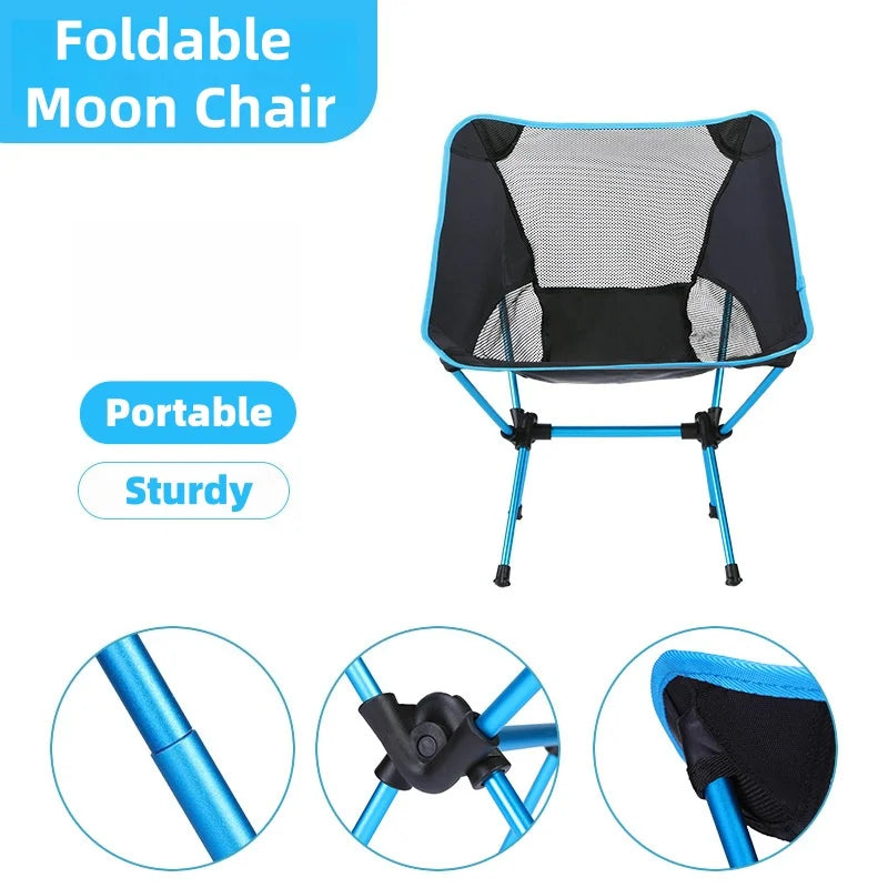 Folding Moon Chair – Lightweight Aluminum Portable Chair for Camping