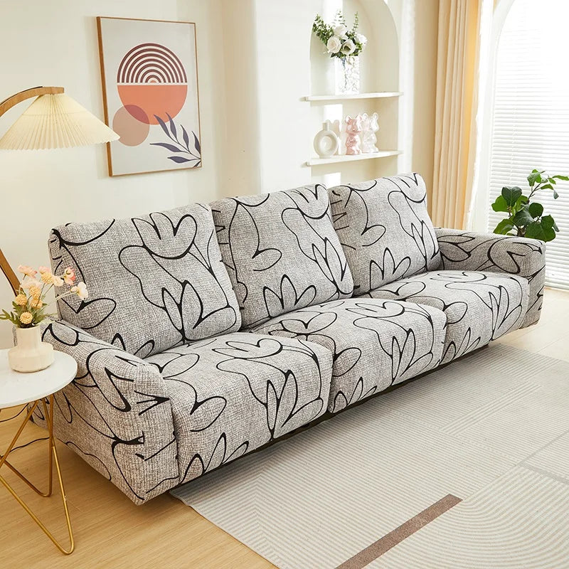 Printed Elastic Recliner Cover – Stretch Slipcover for Living Room Furniture