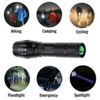 T6 LED Zoomable Flashlight – Waterproof Aluminum Torch for Camping