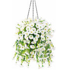 Artificial Morning Glory and Eucalyptus Vine – UV-Resistant Home Wall Decor