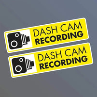 Dash Cam Recording Vinyl Decal – 5.5 Inch Wide CCTV Sticker for Car Window