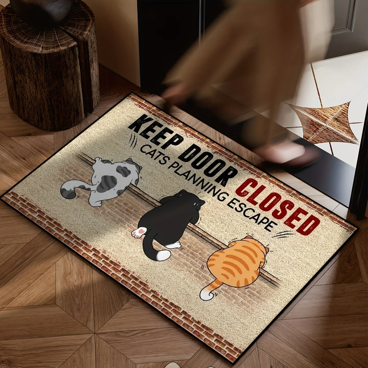 Cat Pattern Door Mat – Non-Slip Floor Rug for Bedroom and Entrance