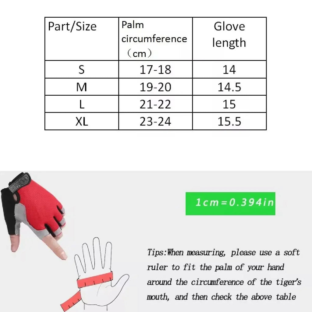 Half Finger Sport Gloves – Breathable Anti-Slip for Cycling and Gym