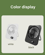 Portable Foldable Desk Fan – 5-Speed USB Rechargeable Fan for Office Home