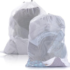 Large Mesh Laundry Bag – 60x90cm Drawstring Organizer for Washing Clothes
