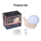 Cute Snail Night Light – Color Changing Bedside Lamp for Kids Room Decor