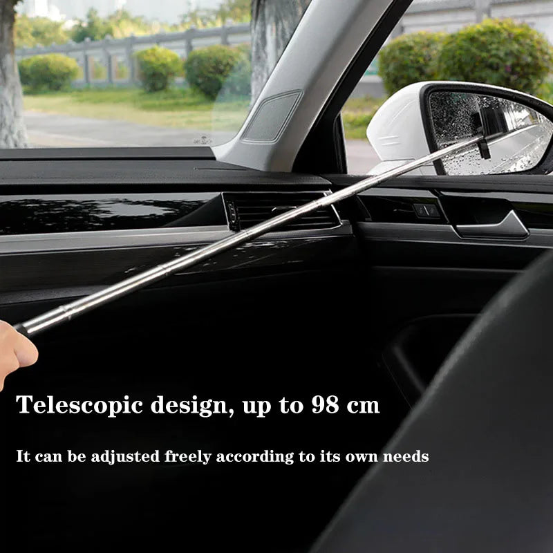 Telescopic Rearview Mirror Wiper – Retractable Glass Cleaner for Car Detailing