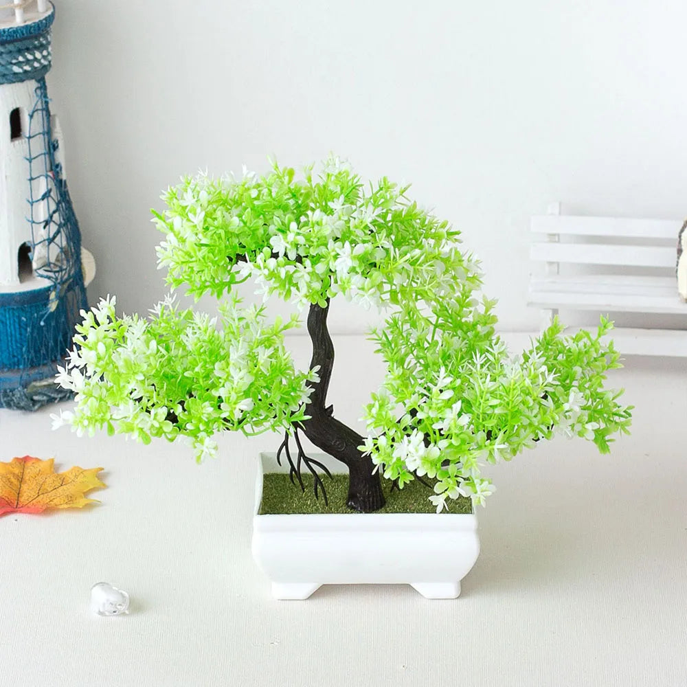 Artificial Potted Bonsai Tree – Zen Miniature Plant for Home Desk Decor