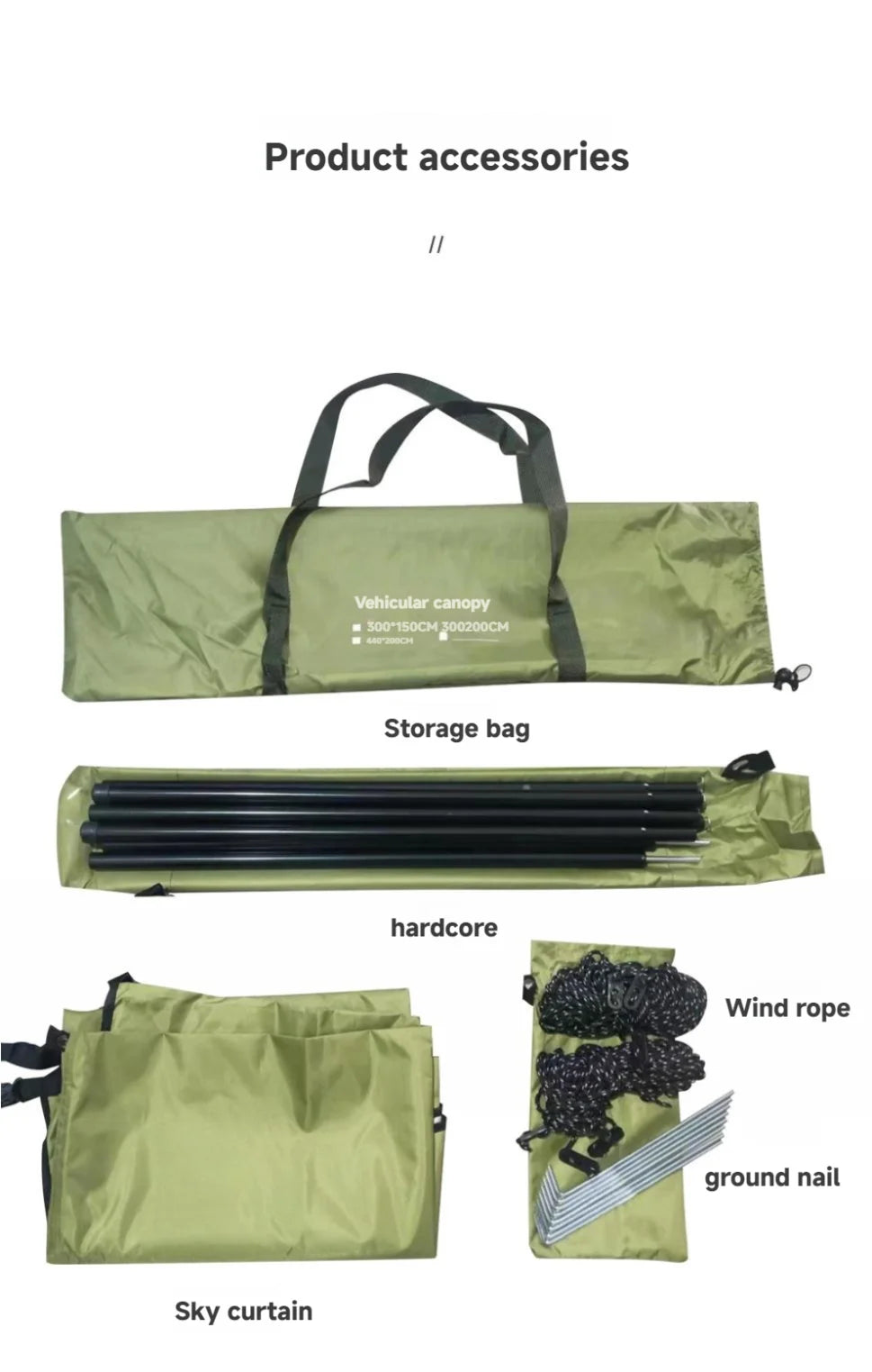 Portable Car Awning Tarp – Lightweight Vehicle Shelter for Camping