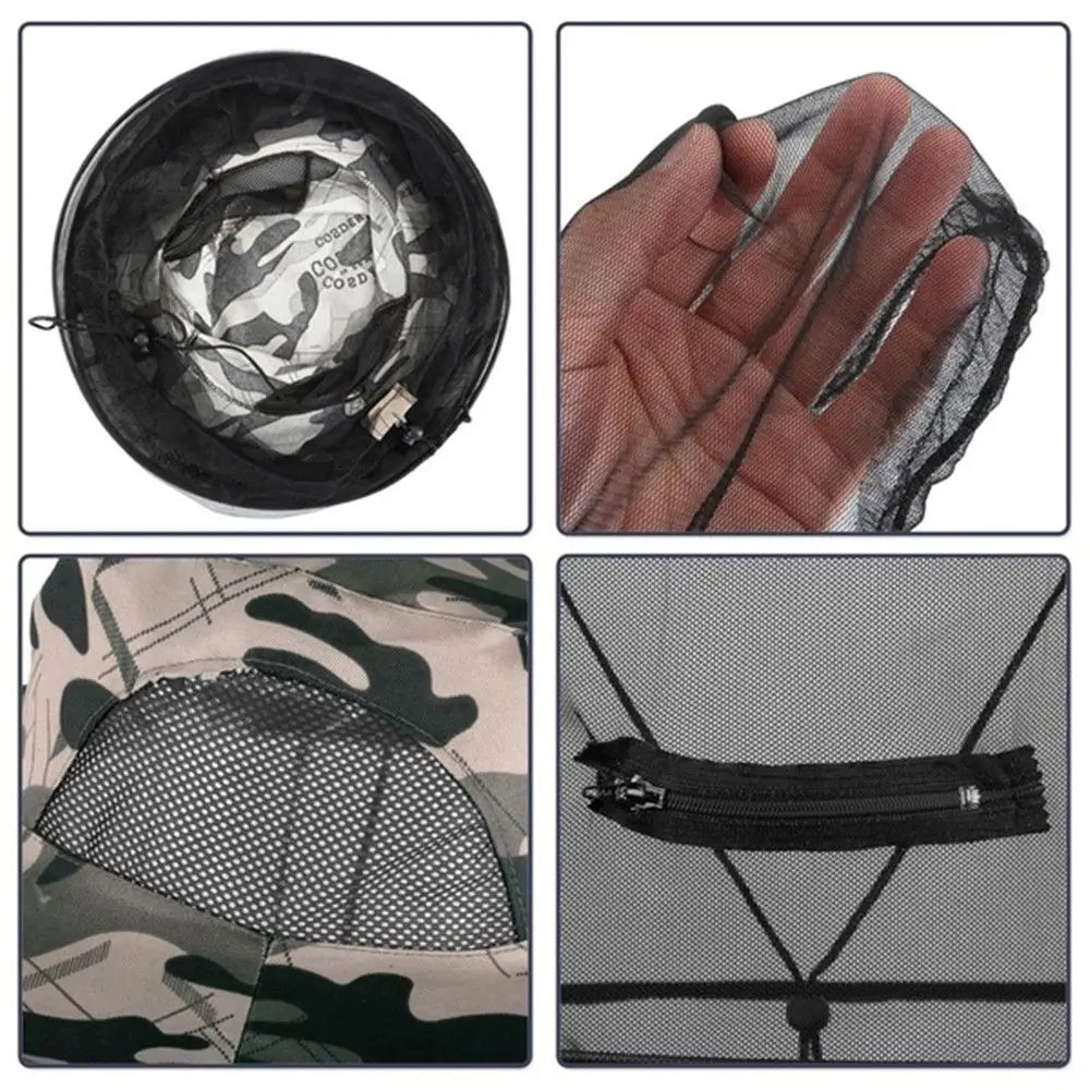 Mosquito Head Net Hat – Sun Protection Mesh Veil for Outdoor Fishing Hiking