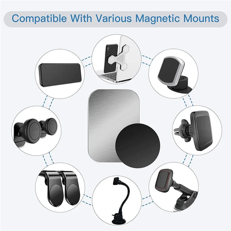 Thin Metal Adhesive Plate – Magnetic Disk for Car Phone and Tablet Mounts
