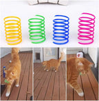 Colorful Plastic Cat Spring Toys – Interactive Coil for Kitten Exercise