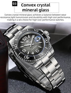 ADDIESDIVE 41mm Men's Diving Watch – Stainless Steel Quartz for Scuba Diving