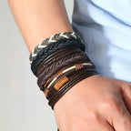Braided Leather Bead Bracelets – Ethnic Tribal Wristbands for Men Women