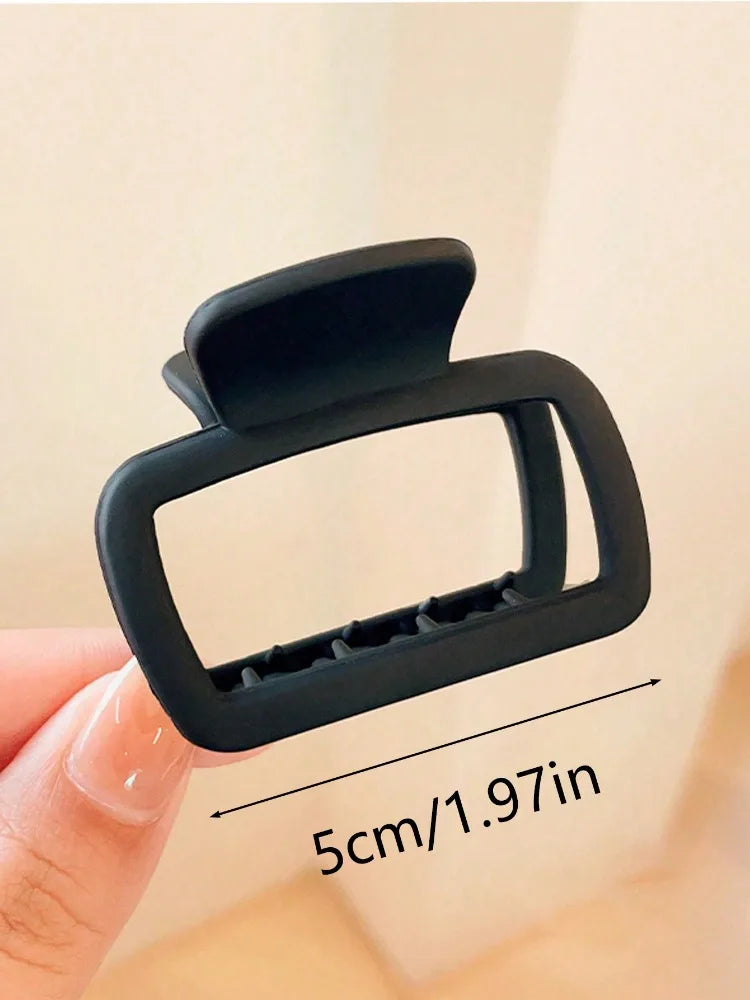 Square Hair Claw Clips – Lightweight Matte Barrettes for Elegant Styling