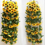 Silk Sunflower Garland – 260cm Artificial Floral Vine for Wedding Arch Decor