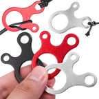 Aluminium Tent Rope Tensioner – 3-Hole Wind Cord Buckle for Camping Gear