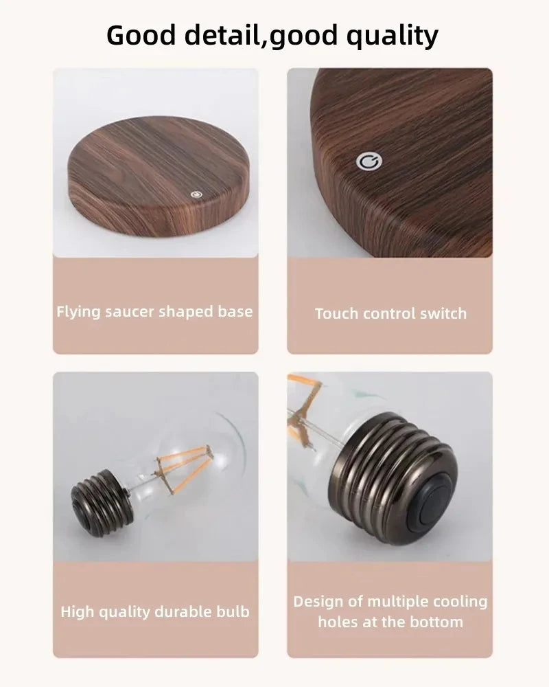 Magnetic Levitation LED Lamp – Floating Glass Bulb for Desk Decoration