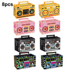Retro Boom Box Candy Boxes – Paper Gift Containers for 80s 90s Hip Hop Parties