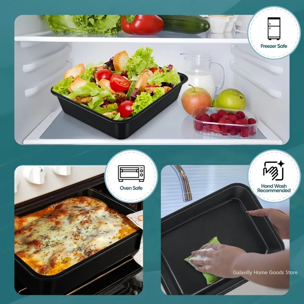 Carbon Steel Nonstick Roasting Pan – Rectangular Baking Tray for Bread and Cake