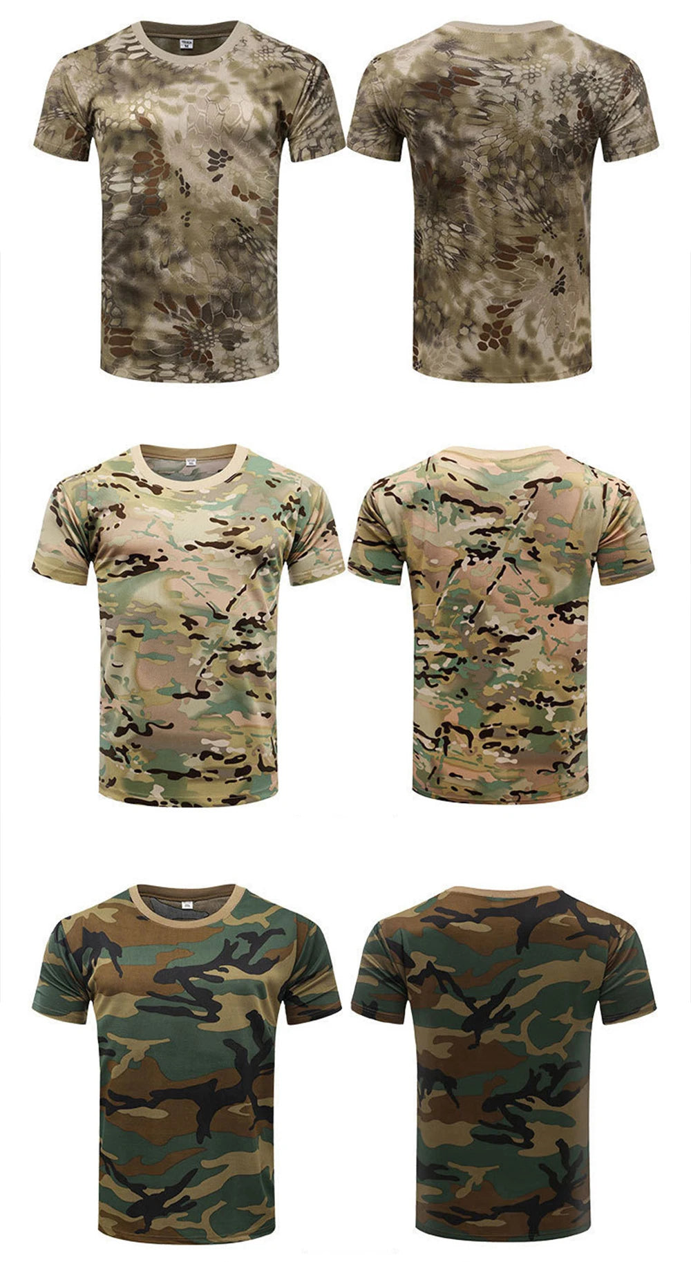 3D Camouflage T-Shirt – Oversized Short Sleeve Tee for Outdoor Sports