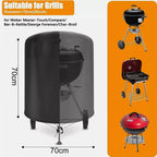 Waterproof Round BBQ Cover – 57cm Oxford Fabric for Outdoor Grill Protection