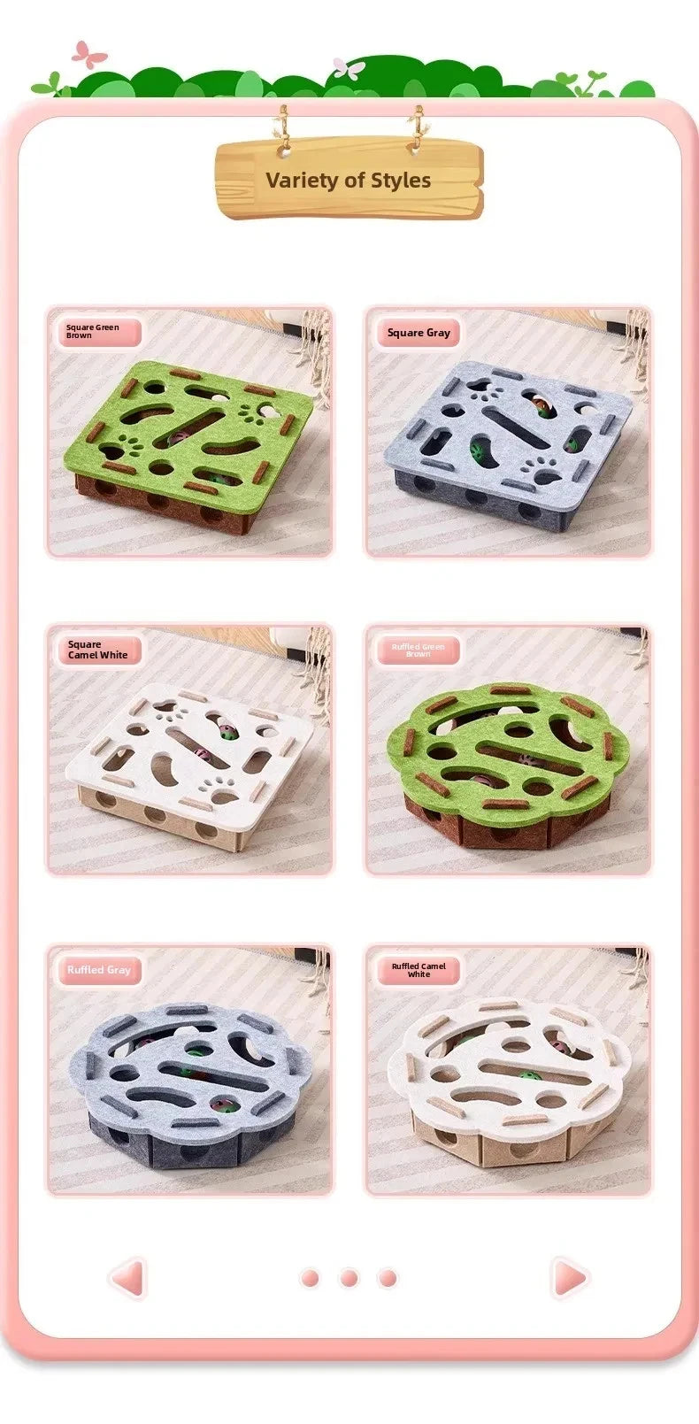 Felt Puzzle Box Toy – Interactive Hunting Exercise for Indoor Cats