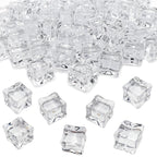 Reusable Acrylic Fake Ice Cubes – Transparent Photo Props for Product Display