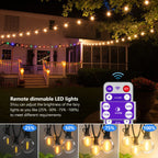 G40 Solar LED String Lights – Weatherproof Shatterproof Decor for Patio