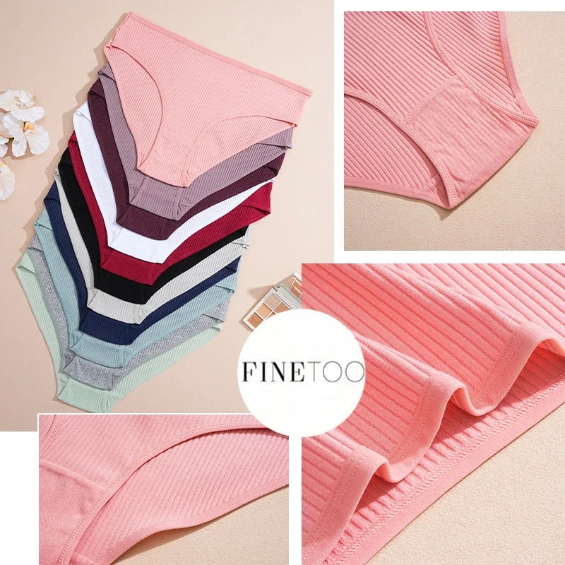 Cotton Briefs – Soft Striped Low Rise Underwear for Women