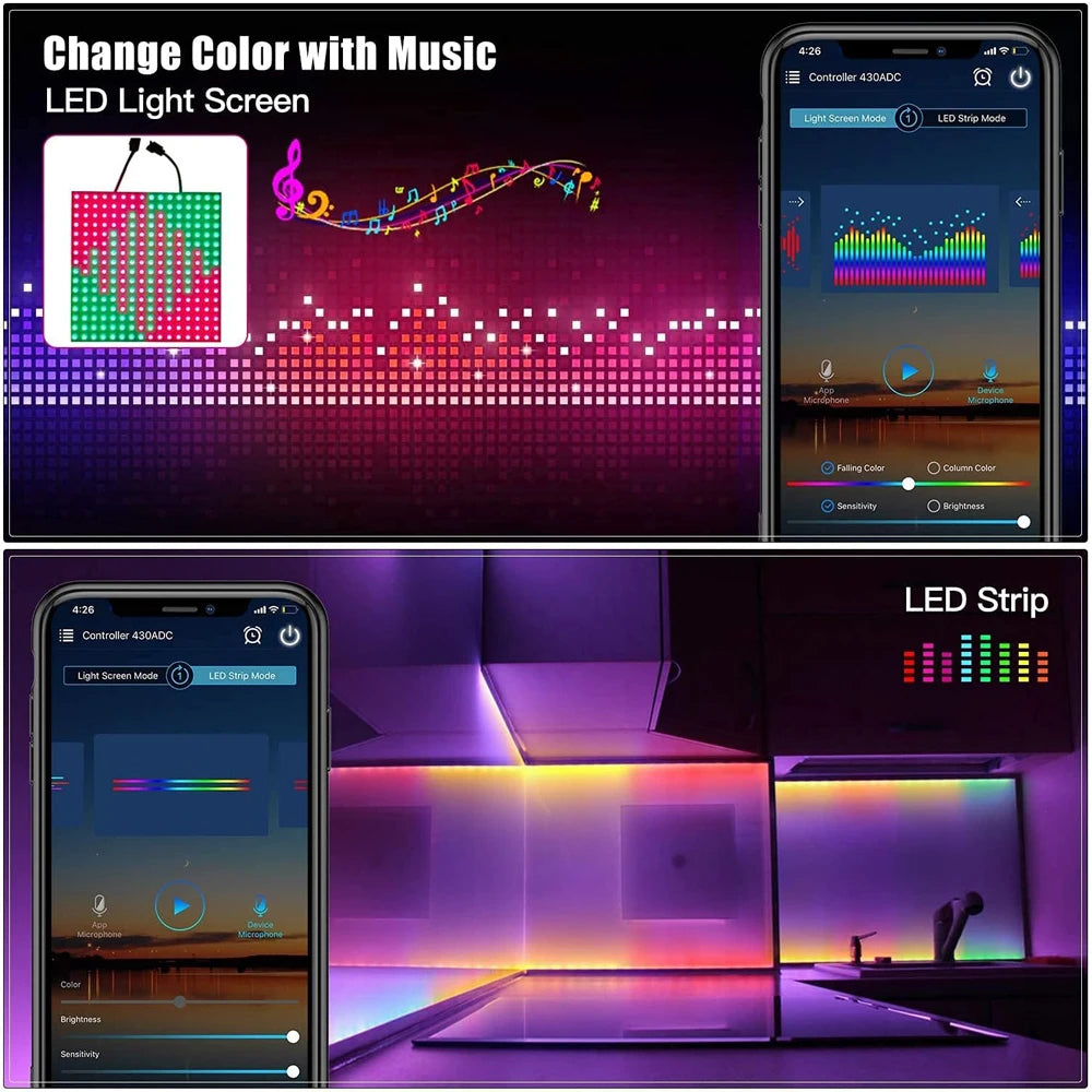 Addressable LED SPI Controller – WiFi Music Sync for RGBIC Pixel Lighting