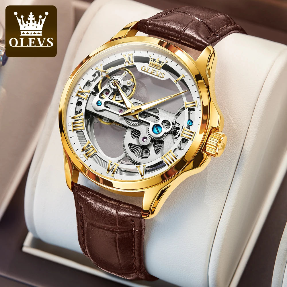 Automatic Mechanical Wristwatch – Skeleton Dial for Men Business Formal