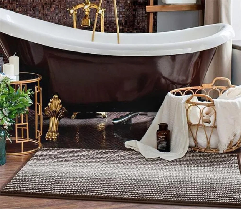 Absorbent Bathroom Rug Set – Non-Slip Fluffy Mats for Home Bath Decor