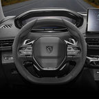 Suede Steering Wheel Cover – Anti-Slip Segmented Grip for Peugeot Vehicles