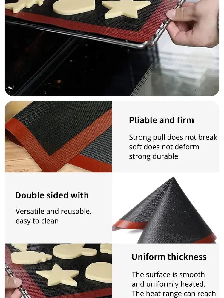 Silicone BBQ Grill Mat – Breathable Non-Stick Liner for Oven and Baking